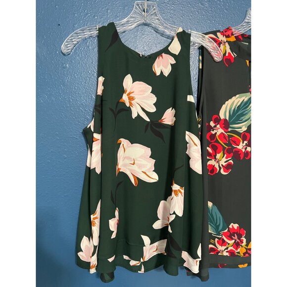 2 Piece Ann Taylor Factory & LOFT Sleeveless Floral Blouses Bundle - Picture 2 of 11